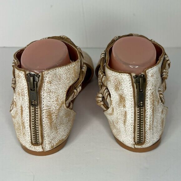 NWOB! Naughty Monkey Loop D Loop Off White Open Toe Women's Flat Sandals SZ 9.5 - Picture 3 of 11